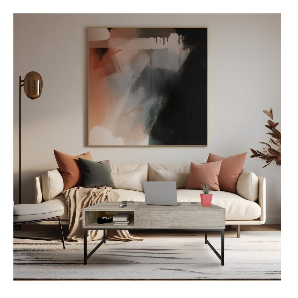 Mesa de Centro TU MESITA Milena color Blanco Puerta Levadiza