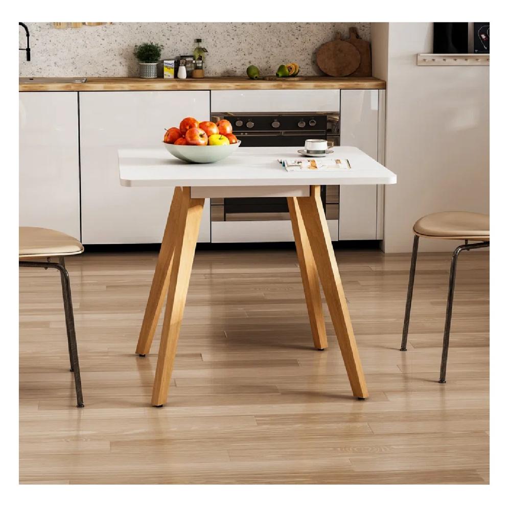 Mesa de Comedor Multiusos TU MESITA Owen color Blanco/Natural