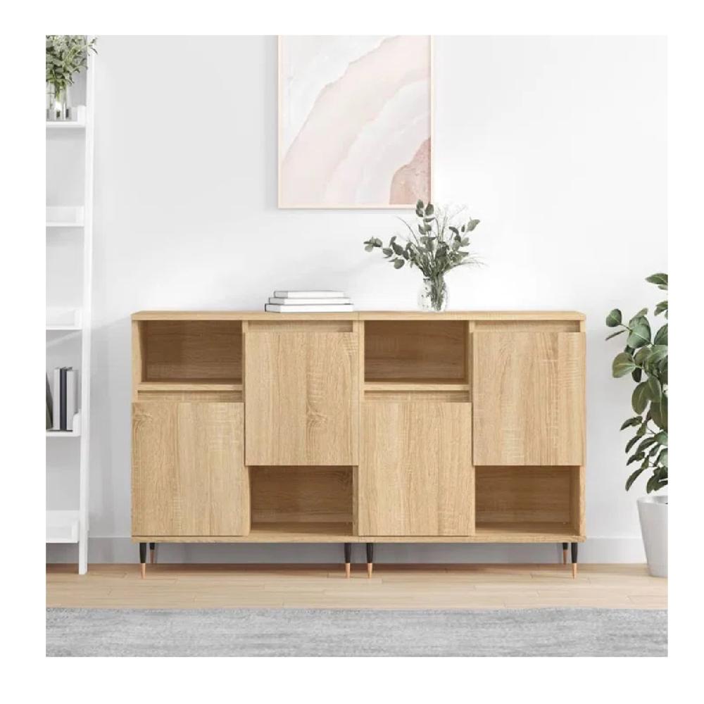 Aparador Corto TU MESITA Ariosto set x2 color Duna 4 puertas