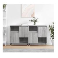 Aparador Corto TU MESITA Ariosto set x2 color Gris 4 puertas