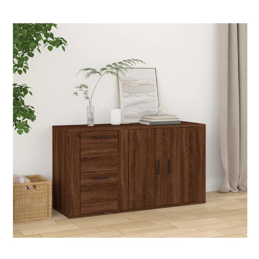 Aparador Clásico TU MESITA Atom color Marrón 2 cajones 2 puertas