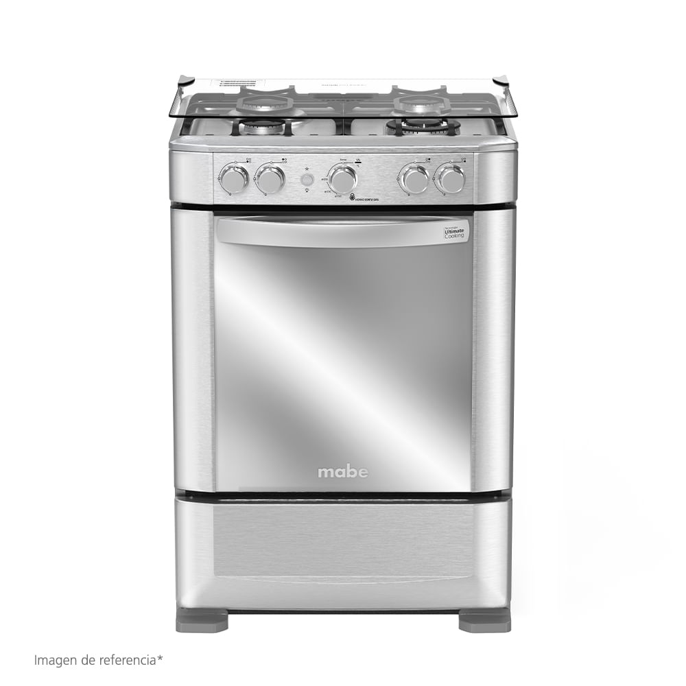 Cocina Mabe CMP6040FX0 De Pie a Gas 4 Quemadores Inox