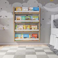 Librero Infantil TU MESITA Flotante Leo color Blanco 4 niveles