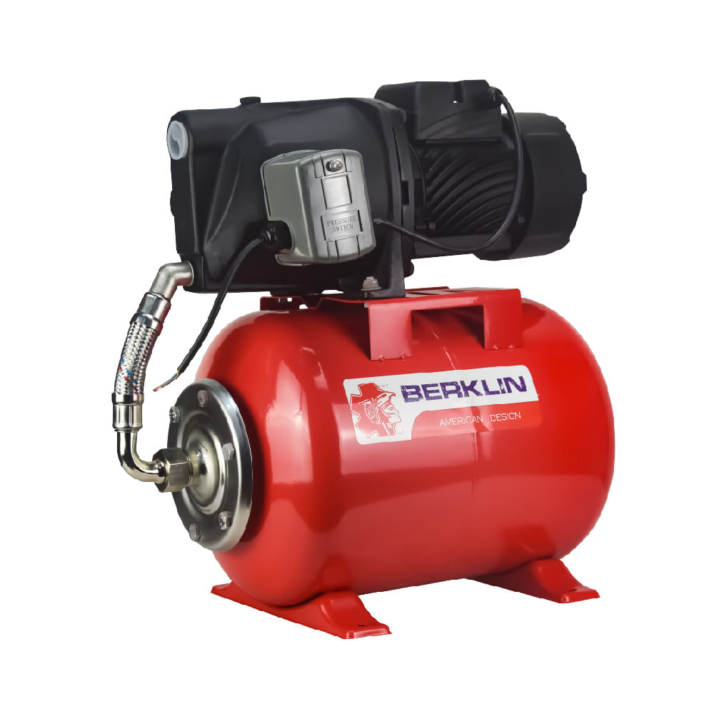 EQUIPO HIDRONEUMATICO BERKLIN DE 24L CON BOMBA JET DE 1HP EQUIPO HIDRONEUMATICO BERKLIN DE 24L CON BOMBA JET DE 1HP