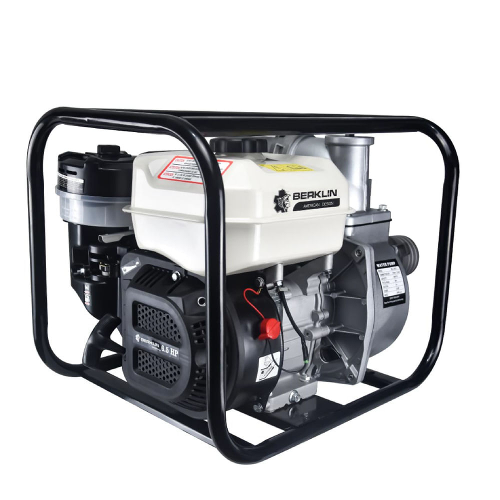 Motobomba Berklin 3x3" 6.5HP con motor gasolinero