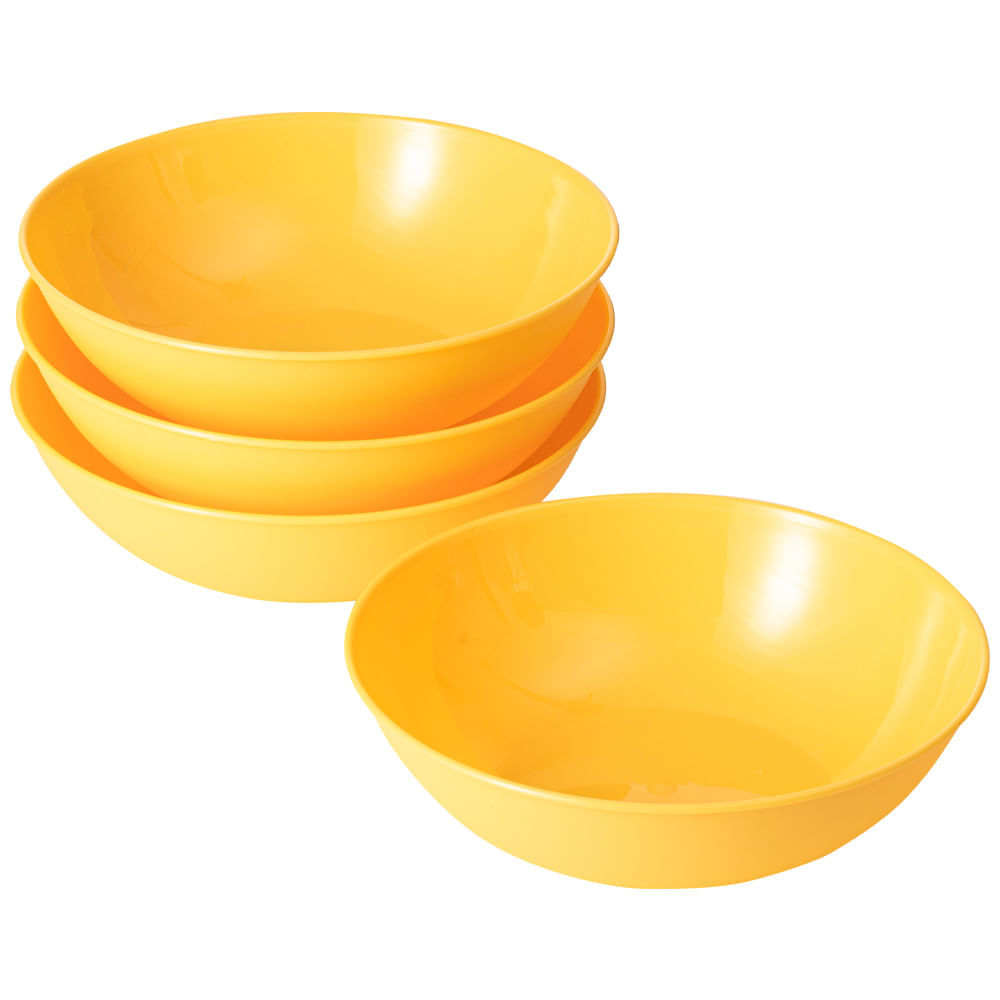 Set de Bowls DECO HOME Plático Color Varios 4un