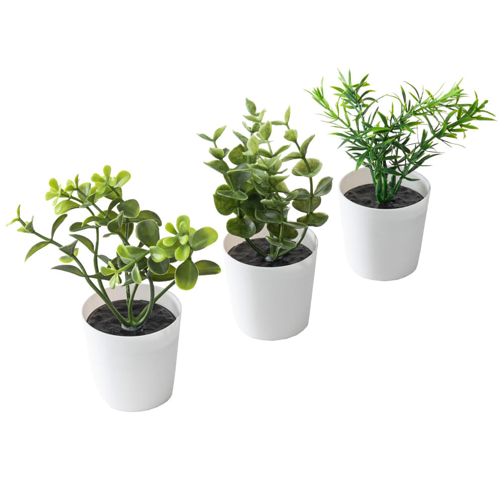 Set de Adornos DECO HOME Plantas Acuar Romant 3un