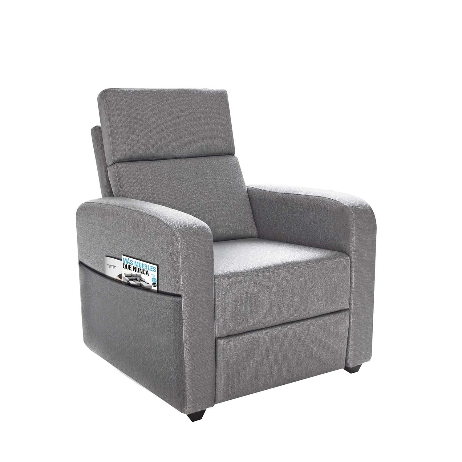 Sillon Reclinable FORLI Fe con bolsillo plata