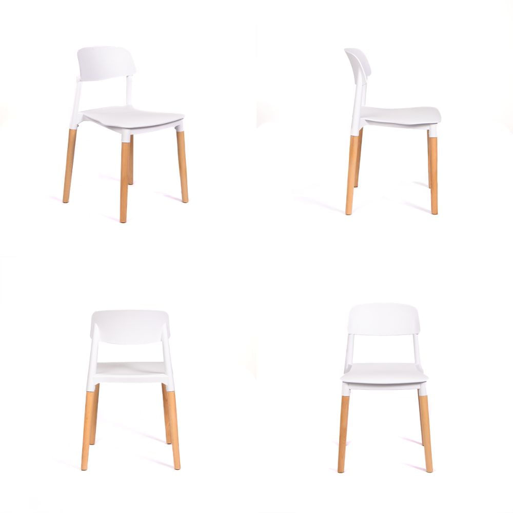 Silla con Respaldo Modelo Millan Color Blanco Pack x4