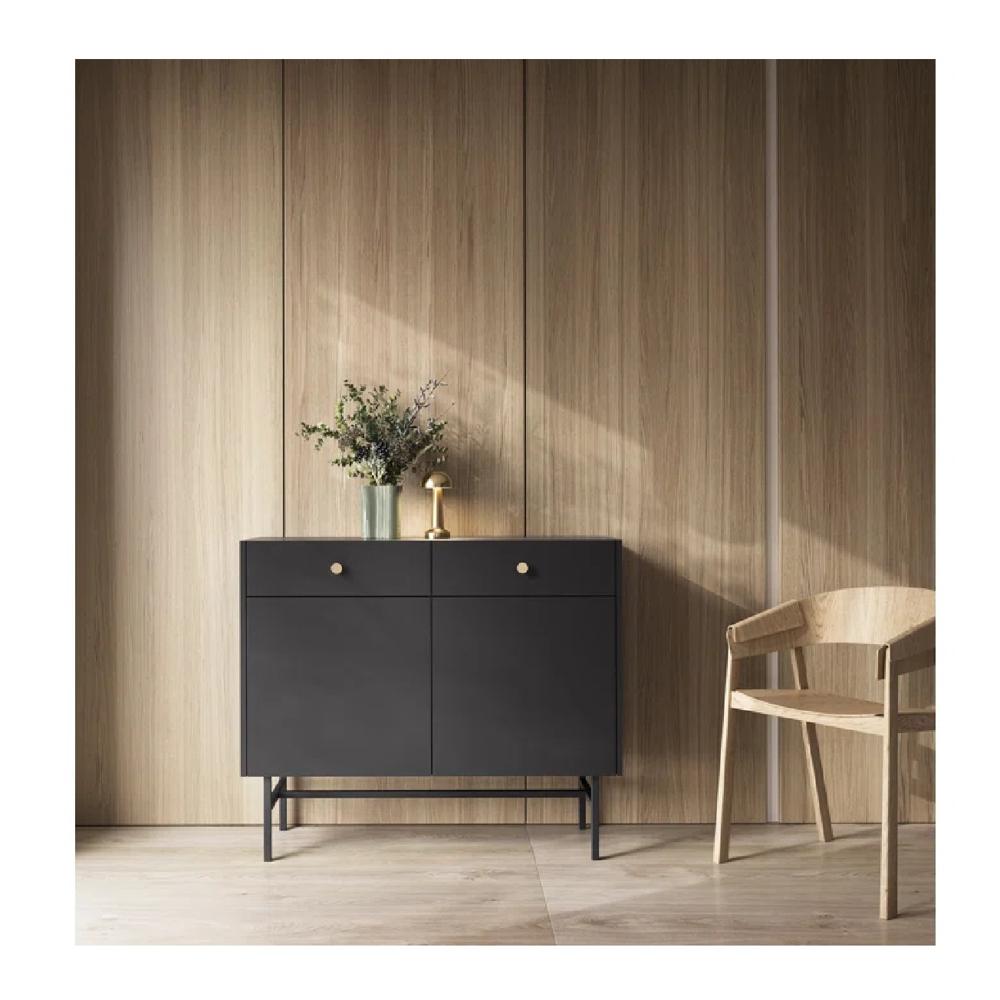 Aparador Moderno TU MESITA Marta color Negro 2 cajones 2 puertas