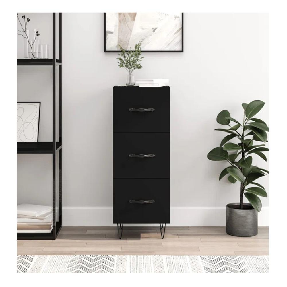 Aparador Vertical TU MESITA Misti color Negro 3 cajones