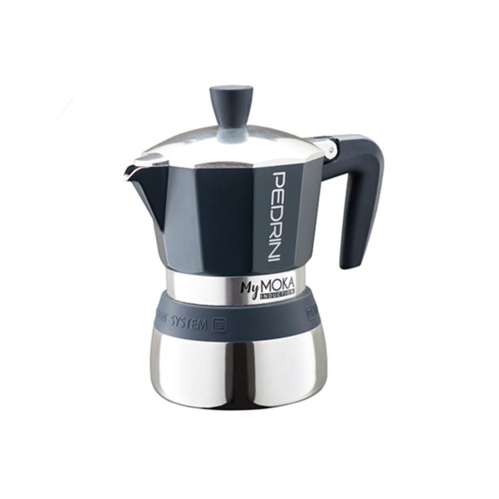Cafetera Pedrini Moka Inducción Aluminio 3 tazas