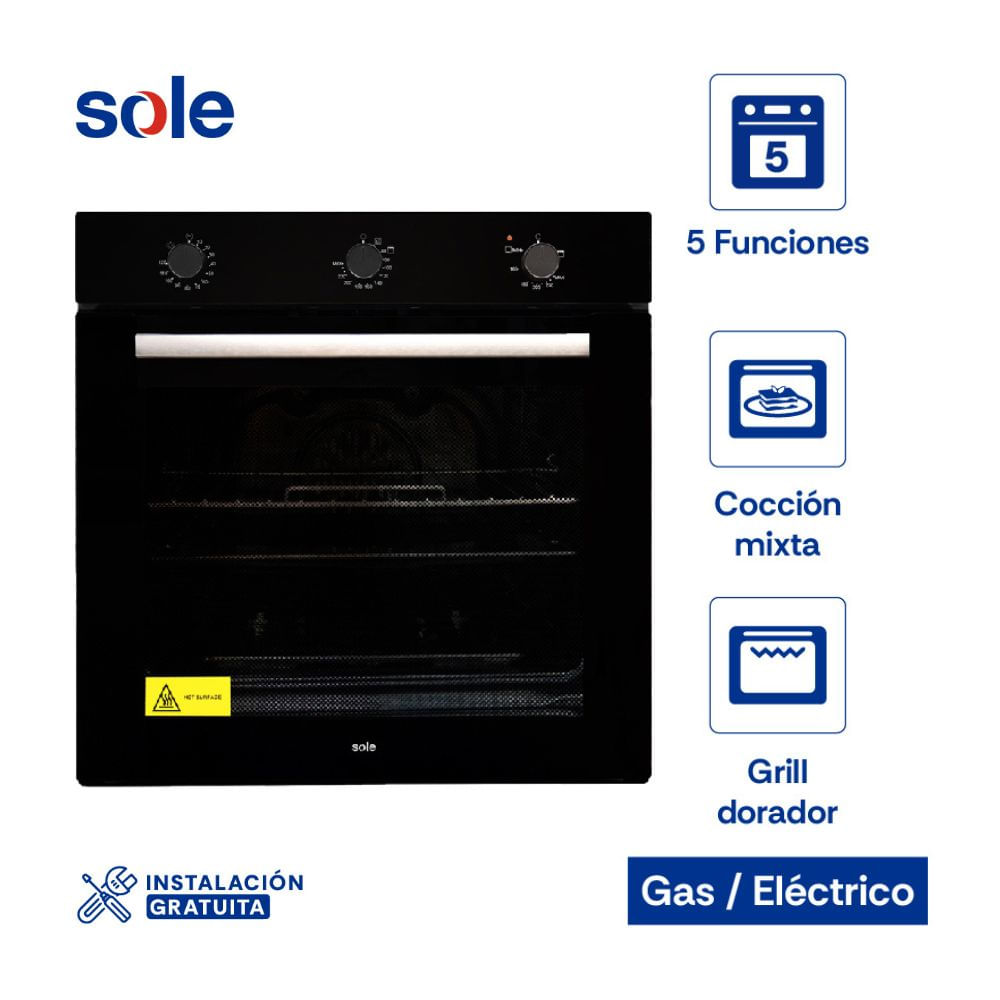 Horno Empotrable Sole Mix Classic GLP 73L