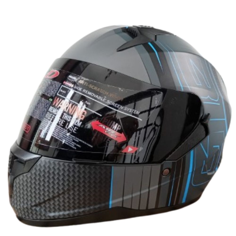 Casco de Moto Certificado Castor Azul