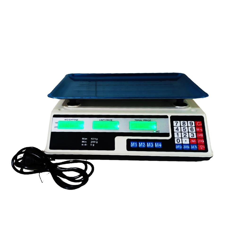 Balanza Bodeguera Dahongyng de 40 kg Doble Pantalla Blanco Balanza Bodeguera Dahongyng de 40 kg Doble Pantalla Blanco