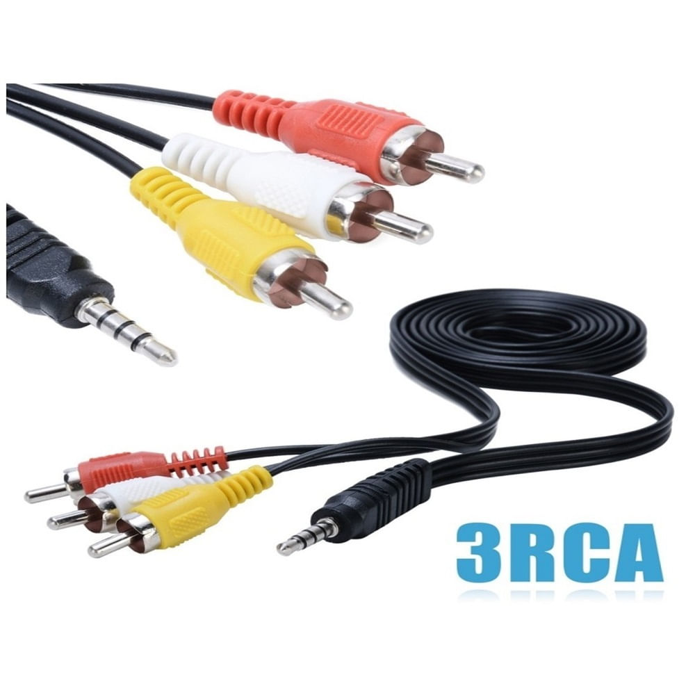 Cable Adaptador 3.5 mm A Rca De 1.5 Mts Cable Adaptador 3.5 mm A Rca De 1.5 Mts