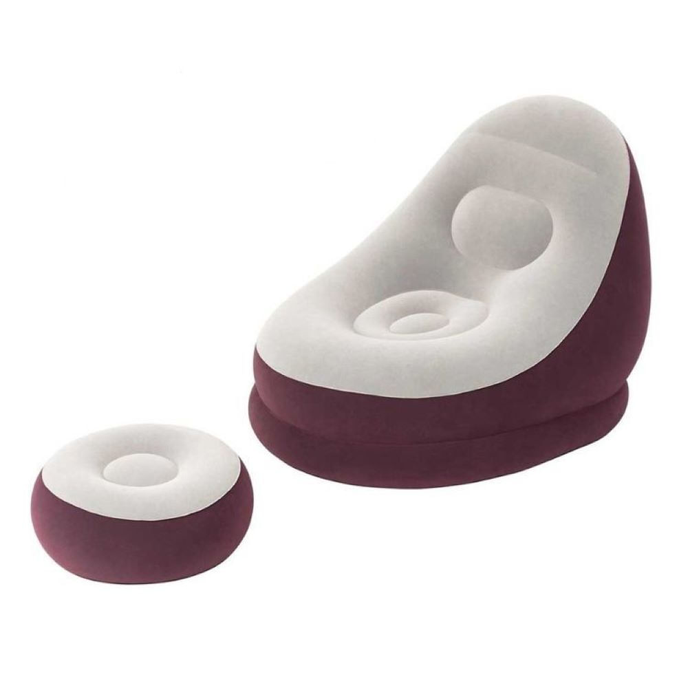 Sillón inflable con Reposapiés Guinda Bestway