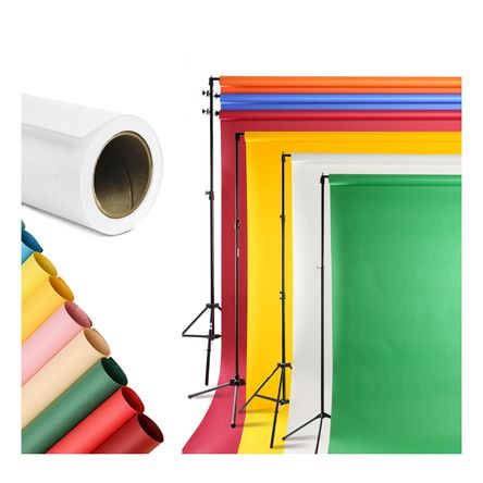 Fondos de cartulina 2.72x10 metros para estudio fotográficos - negro