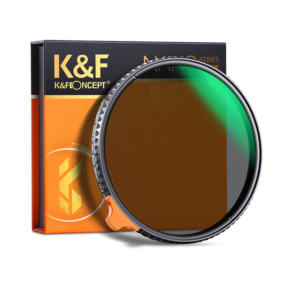 Filtro 2 en 1 - Black Mist 1/4 + Filtro ND2-ND32 Variable Nano X – K&F Concept - 72mm Filtro 2 en 1 - Black Mist 1/4 + Filtro ND2-ND32 Variable Nano X – K&F Concept - 72mm