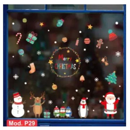 Pegatina Navideña para Ventanas Bienvenida Navidad 90x60CM
