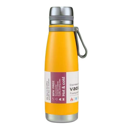 Termo Tomatodo De 600 ML Acero Inoxidable Color Amarillo Termo Tomatodo De 600 ML Acero Inoxidable Color Amarillo