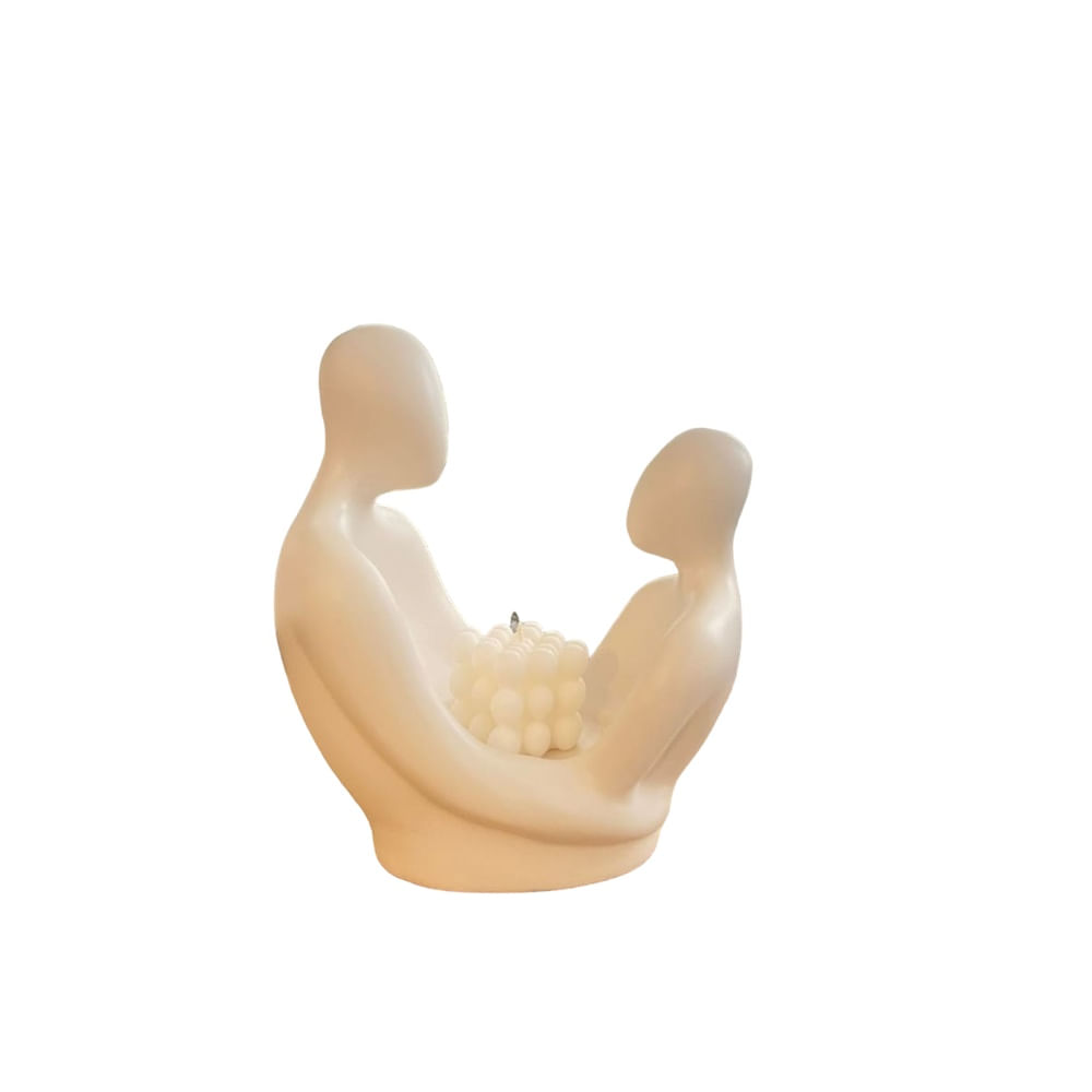 Adorno Pareja Nuestro Eje Ivory Mate 22x16x25 cm Adorno Pareja Nuestro Eje Ivory Mate 22x16x25 cm