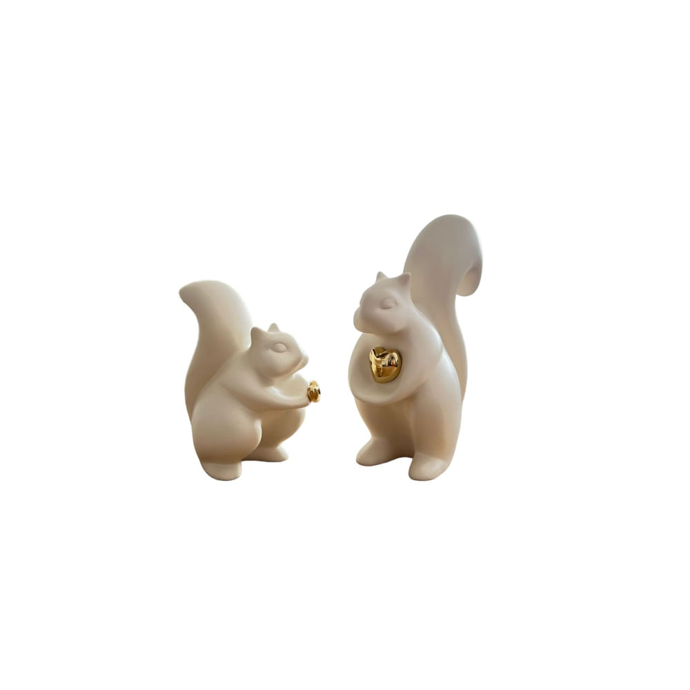 Adorno Juego de Ardillas Ivory 7x12x14 cm / 7x14x20 cm Adorno Juego de Ardillas Ivory 7x12x14 cm / 7x14x20 cm