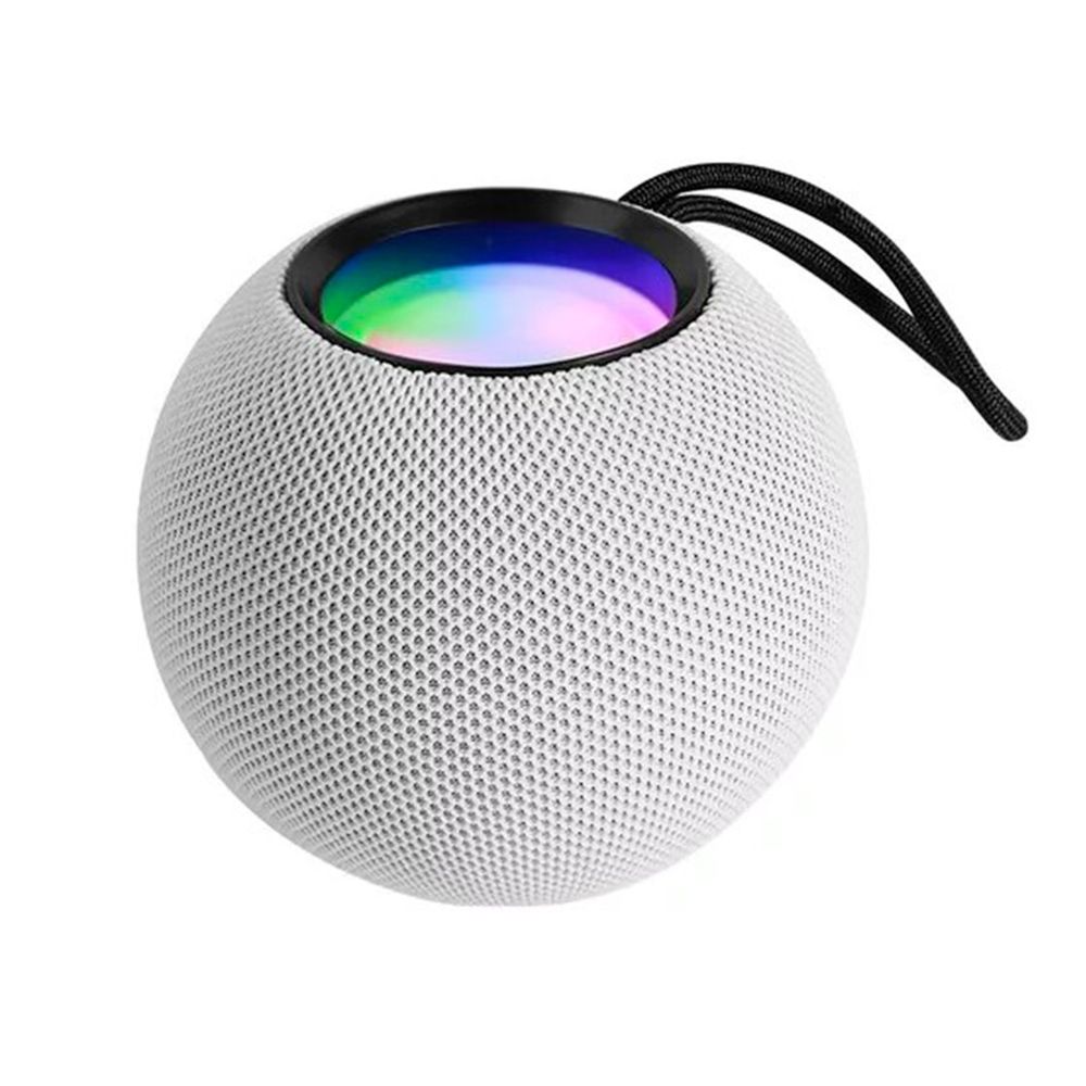 Parlante Inteligente Bluetooth con Comando de Voz y luces RGB Blanco Parlante Inteligente Bluetooth con Comando de Voz y luces RGB Blanco