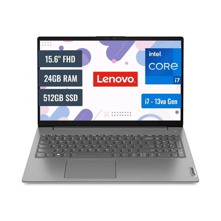 Laptop Lenovo V15 83A100ERLM24G Intel Core i7 1355U 24GB RAM 512GB SSD M.2 15.6 FHD FreeDOS Laptop Lenovo V15 83A100ERLM24G Intel Core i7 1355U 24GB RAM 512GB SSD M.2 15.6 FHD FreeDOS