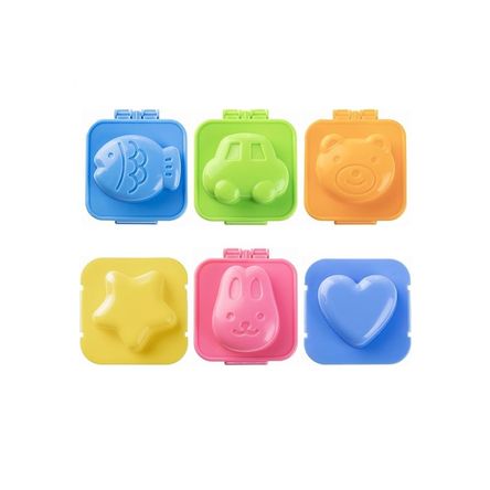 Set de 6 mini Moldes para Arroz o Huevo Set de 6 mini Moldes para Arroz o Huevo