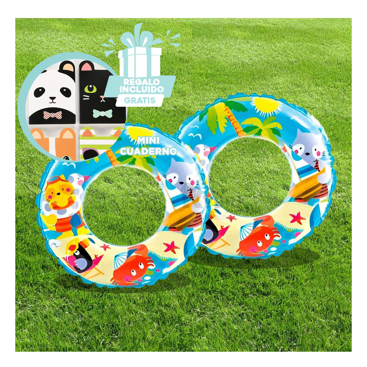 Flotador Atractivo para Piscina Celeste Y+Regalo Agendita