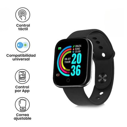 Reloj Inteligente Smartwatch Fit D20 Negro