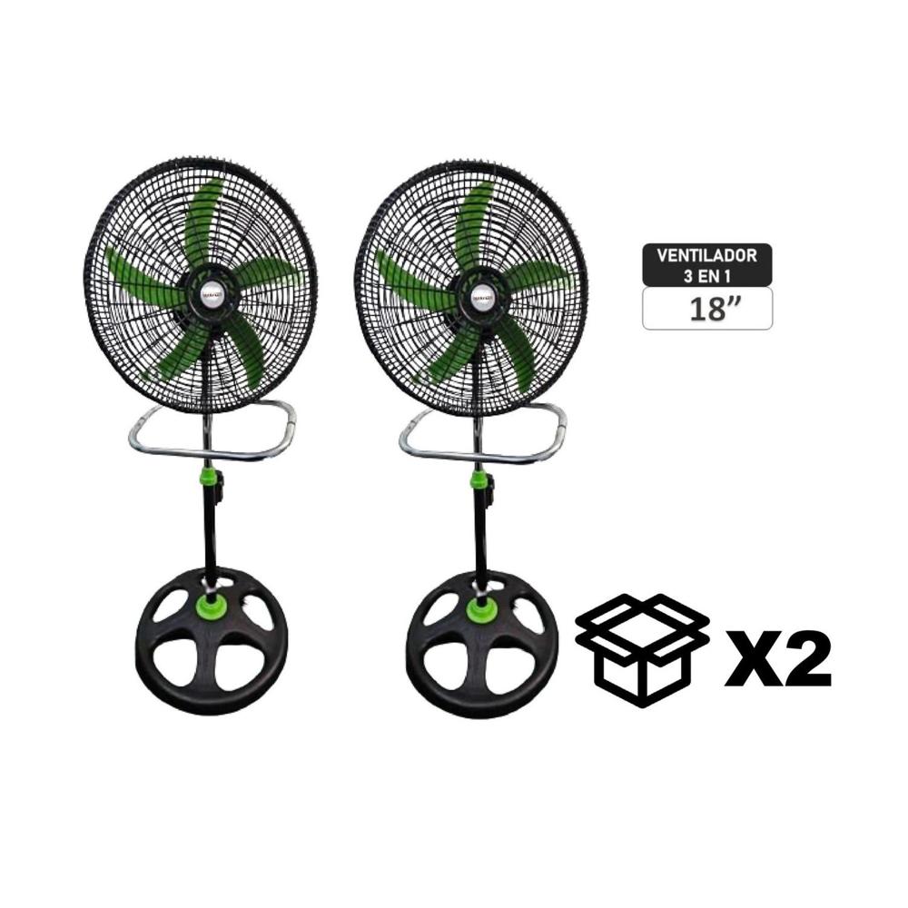 Ventilador Pedestal Marykey MK-18503P 3 en 1 de 18"" 2 U.N por caja color Verde