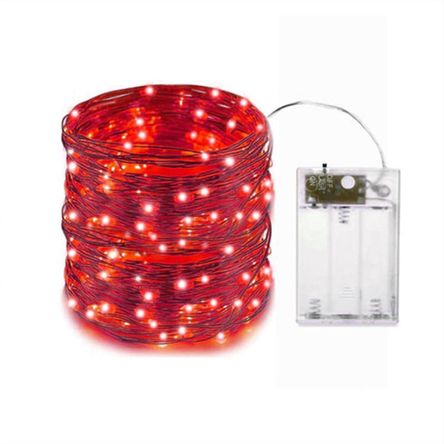 Alambre de Luces Led 10 Metros Rojo