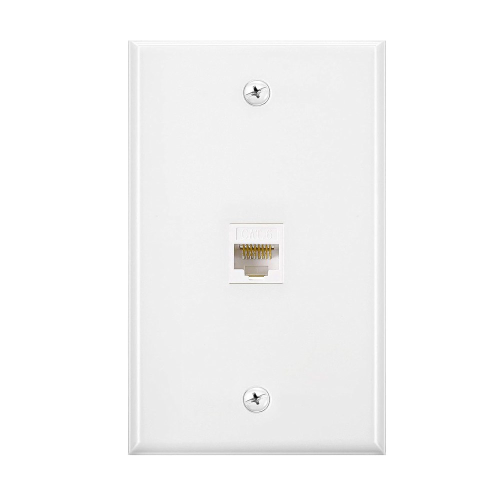 Placa ABS Ethernet RJ45 CAT 6 Faceplate RJ45 Hembra 1 Puesto Empalme Placa ABS Ethernet RJ45 CAT 6 Faceplate RJ45 Hembra 1 Puesto Empalme