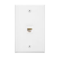 Placa ABS Ethernet RJ45 CAT 6 Faceplate RJ45 Hembra 1 Puesto Empalme