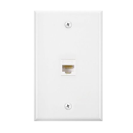 Placa ABS Ethernet RJ45 CAT 6 Faceplate RJ45 Hembra 1 Puesto Empalme