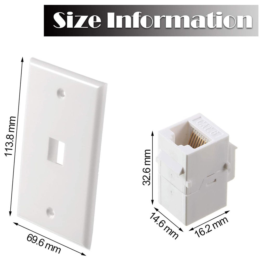 Placa ABS Ethernet RJ45 CAT 6 Faceplate RJ45 | Promart.pe - Promart