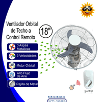 Ventilador Orbital  De Techo 18""