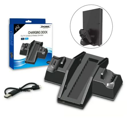 Cargador Mandos para Ps4 Pro con Cooler Enfriador Base Vertical Cargador Mandos para Ps4 Pro con Cooler Enfriador Base Vertical