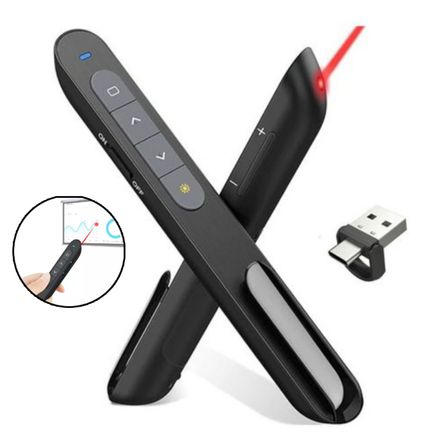 Presentador Diapositivas Puntero láser Doble USB - Tipo C Inalámbrico