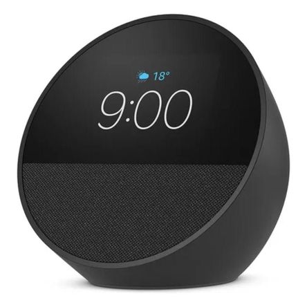 Echo Spot 2024 Amazon Despertador Inteligente con sonido vibrante Negro Echo Spot 2024 Amazon Despertador Inteligente con sonido vibrante Negro