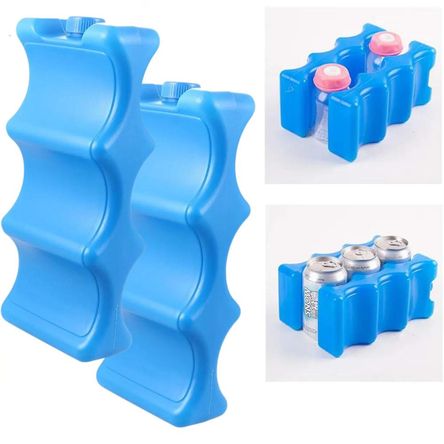 Bloques de Hielo con Gel para Mantener Botellas Biberones Bebidas X 2 Unidades