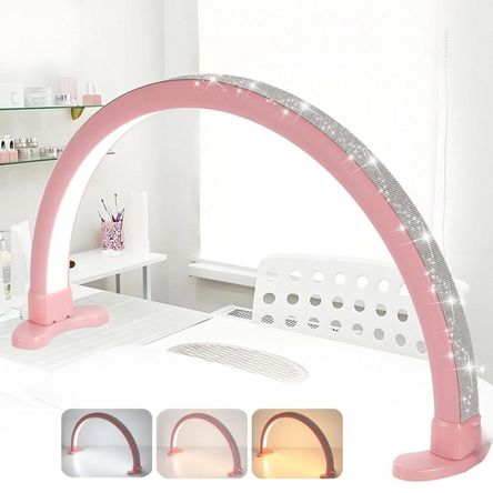 Lámpara LED Modelo Media Luna de Mesa para Estética Manicure Pestañas Coral Lámpara LED Modelo Media Luna de Mesa para Estética Manicure Pestañas Coral