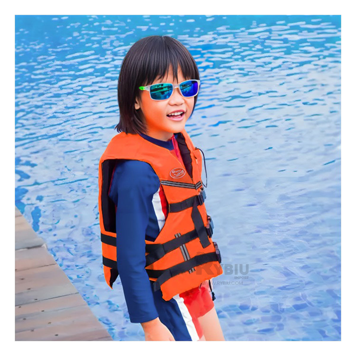 Chaleco Salvavidas de Niño mod MG-CL66 Anaranjado