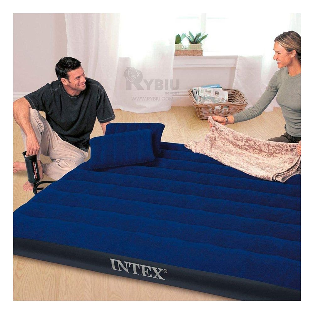 Colchon Queen Comodo para la Familia en Color Azul 2 1/2pz Colchon Queen Comodo para la Familia en Color Azul 2 1/2pz