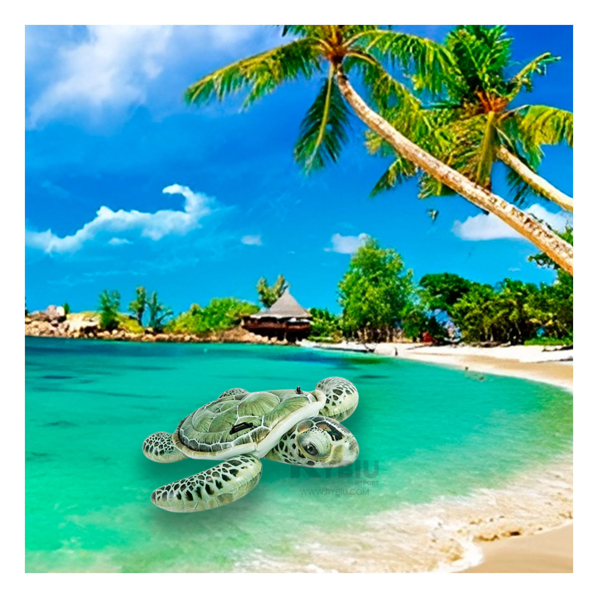 Flotador para Lagos con Diseño de Tortuga Y+Papel de Regalo