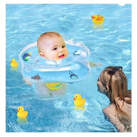 Flotador Divertido de Bebes para Verano en Celeste
