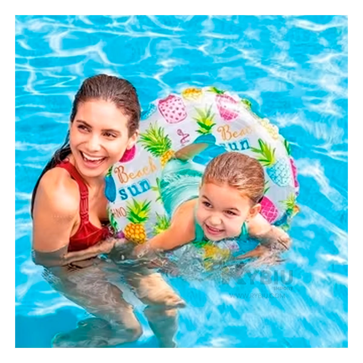 Flotador en Forma de Aro de Piña para Nadar de Niños