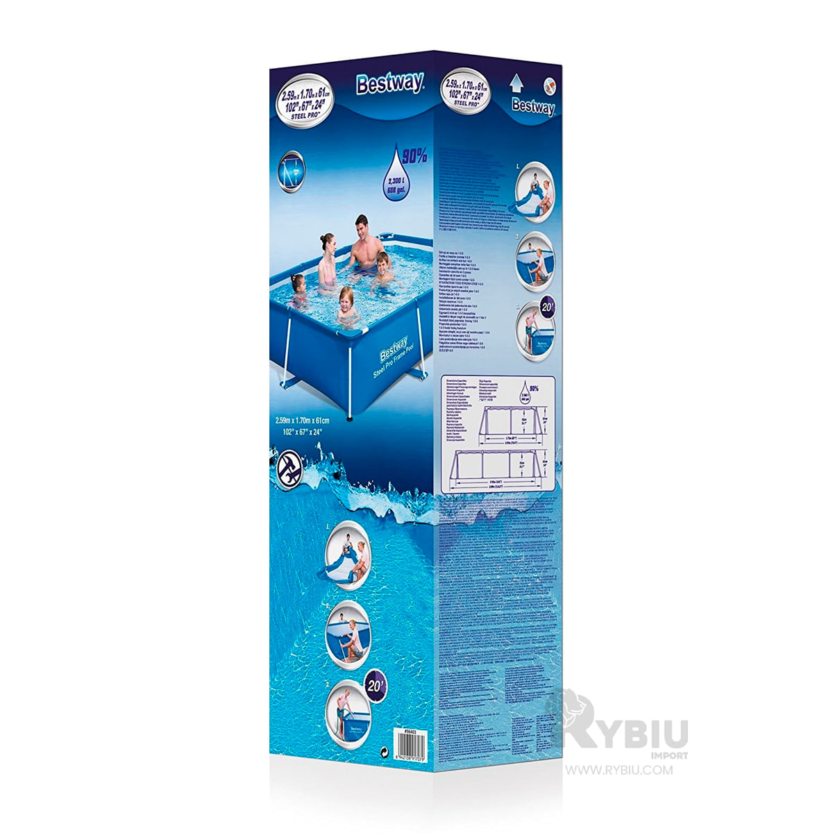 Pileta Resistente y Grandre en Celeste Y+Ligas de Regalo